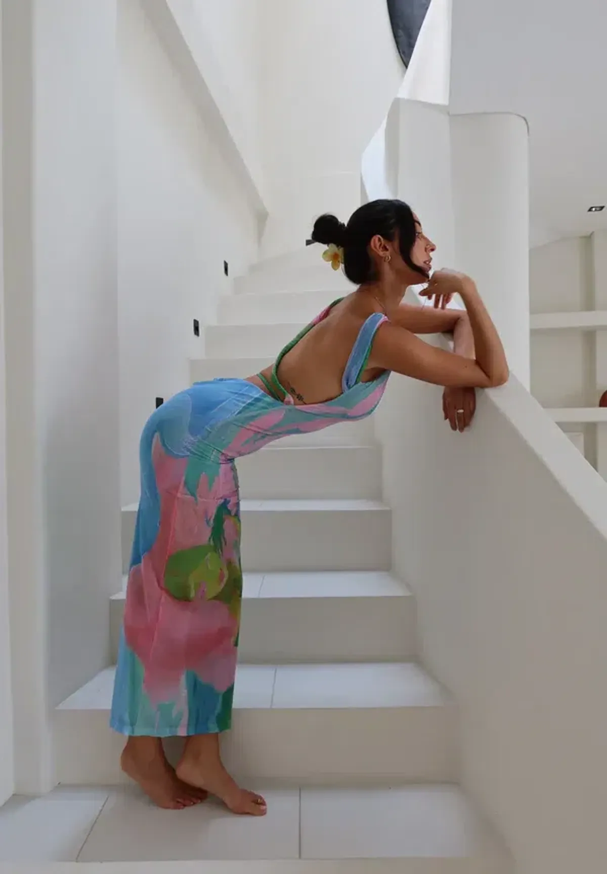 She is Olla - Luelle Midi Dress in Gaia for rent on The Volte - main image