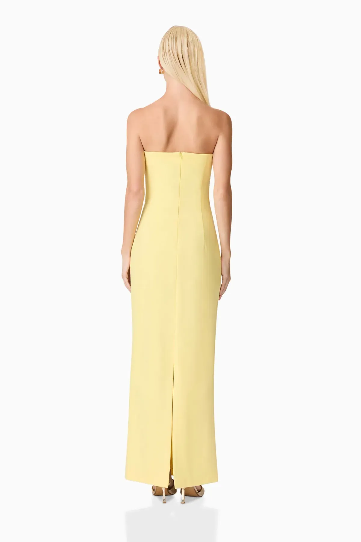 Elliatt Evee Strapless Maxi Dress size 8 Yellow - Image 4