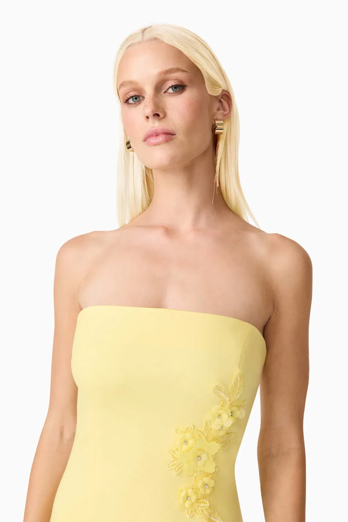 Elliatt Evee Strapless Maxi Dress size 8 Yellow - Image 5