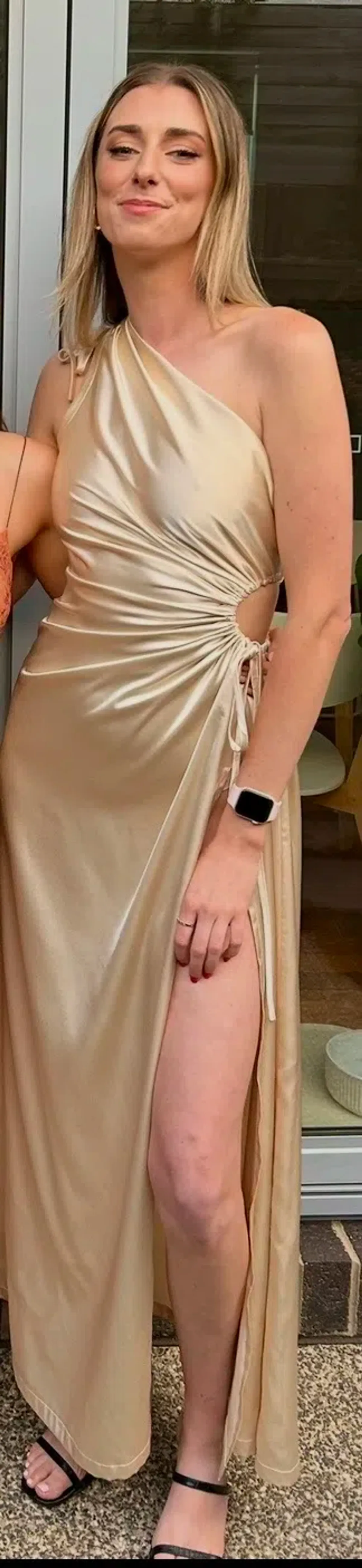 Sonya Moda cut out maxi dress in ocean pearl size 8 - Image 2