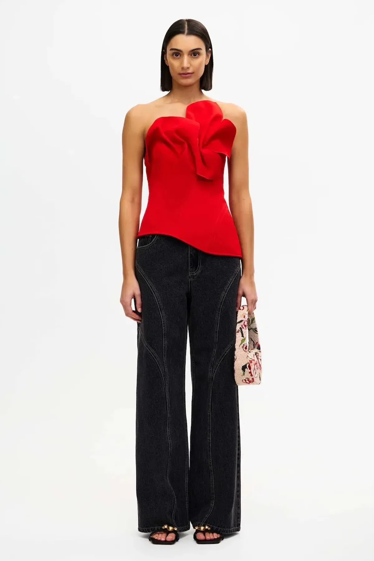 Acler Esher Maxi Dress; cherry red; size 10 - Image 5