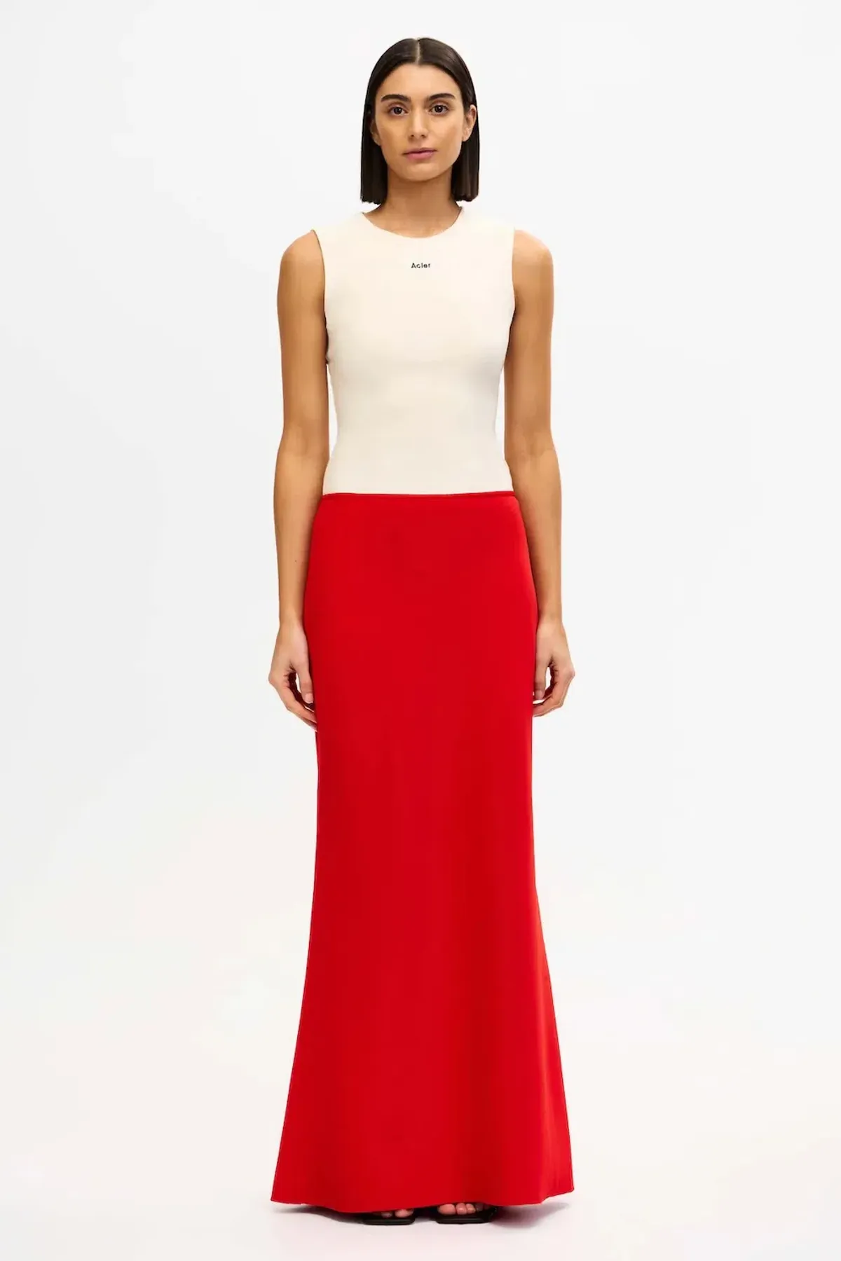 Acler Esher Maxi Dress; cherry red; size 10 - Image 6