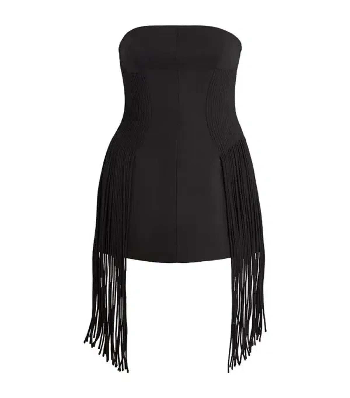 Camilla and Marc Fringe detail strapless top black size 6 - Image 1