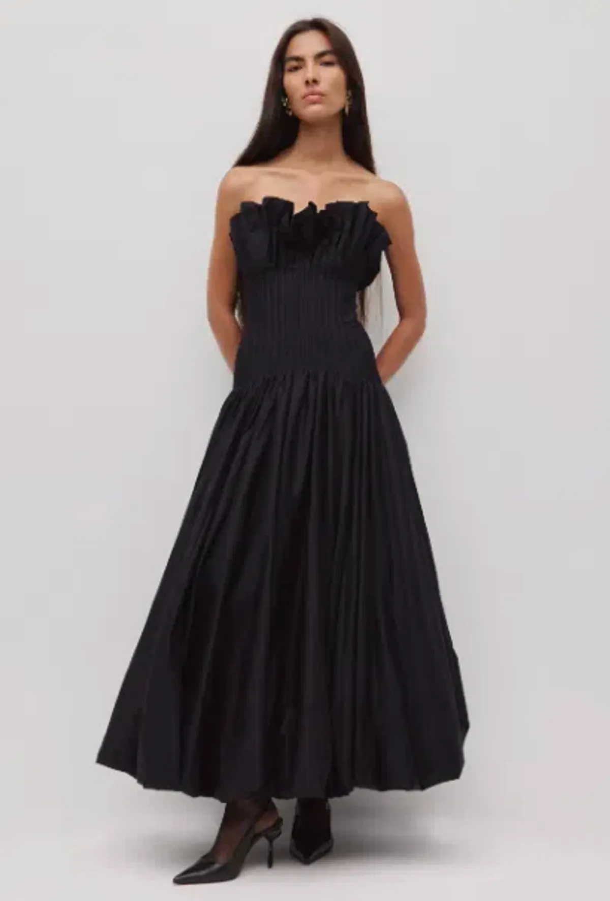 Aje Ivy Bubble Hem Black Size 10 - Image 1