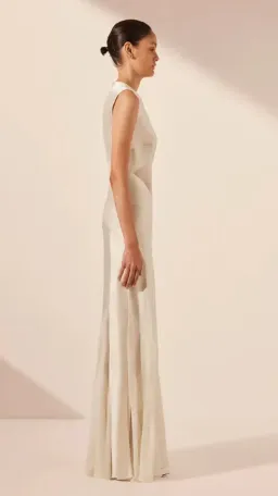 Shona Joy Moraya Godet Maxi Dress Pearl White Size 12 for rent on The Volte - image 3