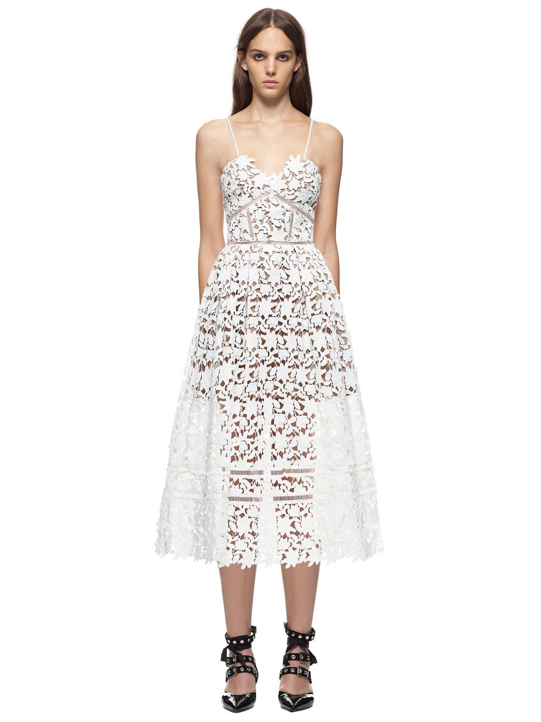 Self Portrait Azaelea Dress White Size 12 for rent on The Volte - main image