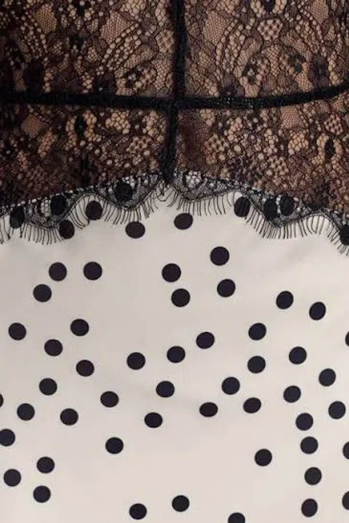 Meshki Dinah Maxi Dress Polka Dot Cream Black M Medium 10 - Image 3