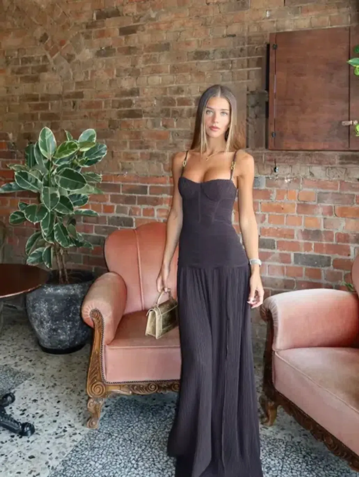 Manning Cartell Double Time Pleat Dress - Dark Chocolate - Image 3