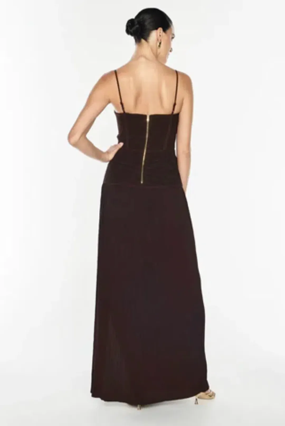 Manning Cartell Double Time Pleat Dress - Dark Chocolate for rent on The Volte - main image
