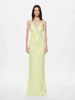 THE SAPPHIRE SEQUIN DRESS | LEMON - SIZE 8 for rent on The Volte - image 2