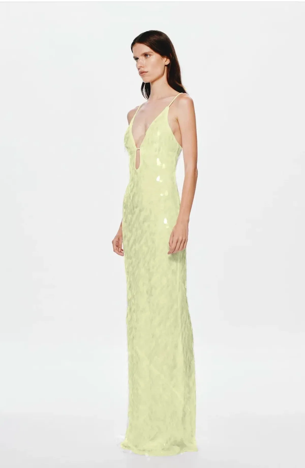 THE SAPPHIRE SEQUIN DRESS | LEMON - SIZE 8 - Image 3