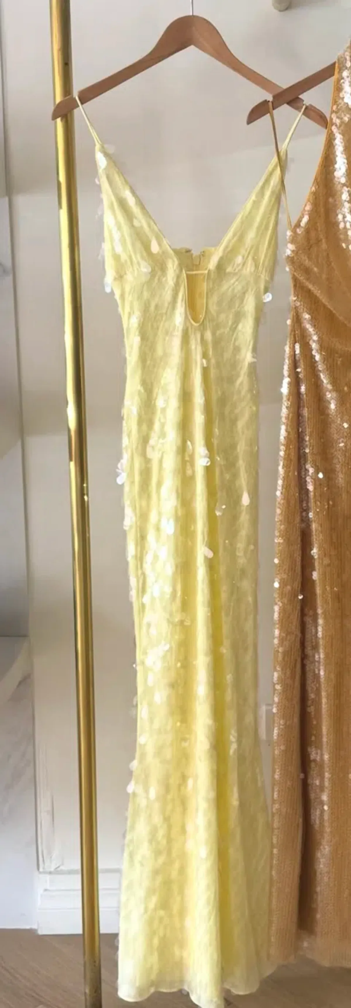 THE SAPPHIRE SEQUIN DRESS | LEMON - SIZE 8 - Image 5
