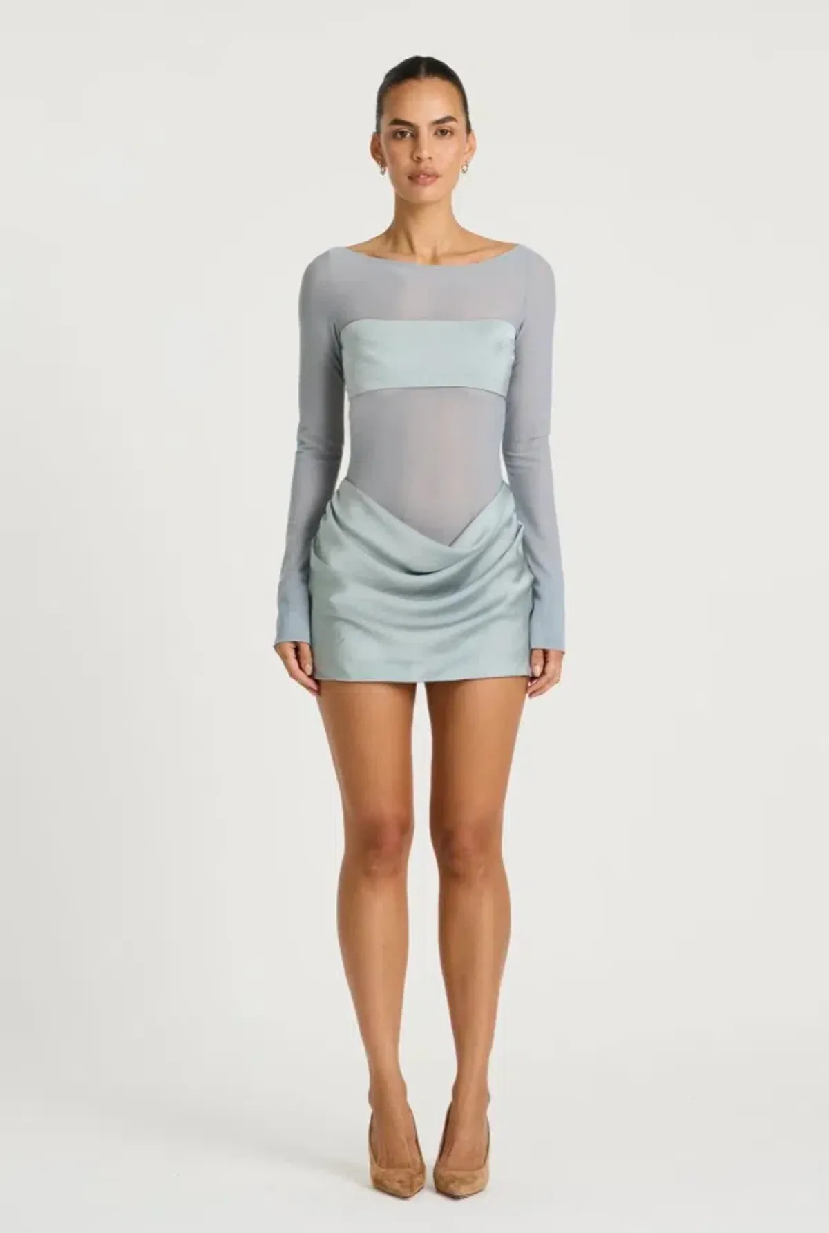 Benni Elvira Mini Dress Blue Size 8 - Image 1