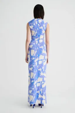 Suboo - Marble Sleeveless Ruched Maxi Dress for rent on The Volte - image 2