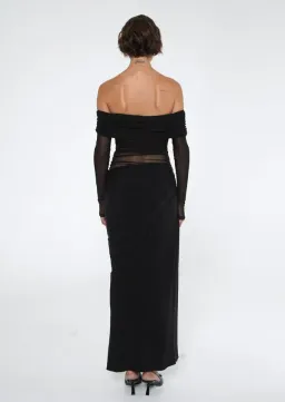 Benni - Yasmin Off Shoulder Maxi Dress - Black for rent on The Volte - image 2