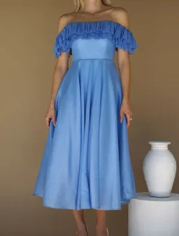 Talulah - Florence Midi Dress - Blue for rent on The Volte - image 3