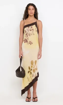 Bec and Bridge Blaise Asym Midi Dress in Palmera Flora Size 6 for rent on The Volte - image 1