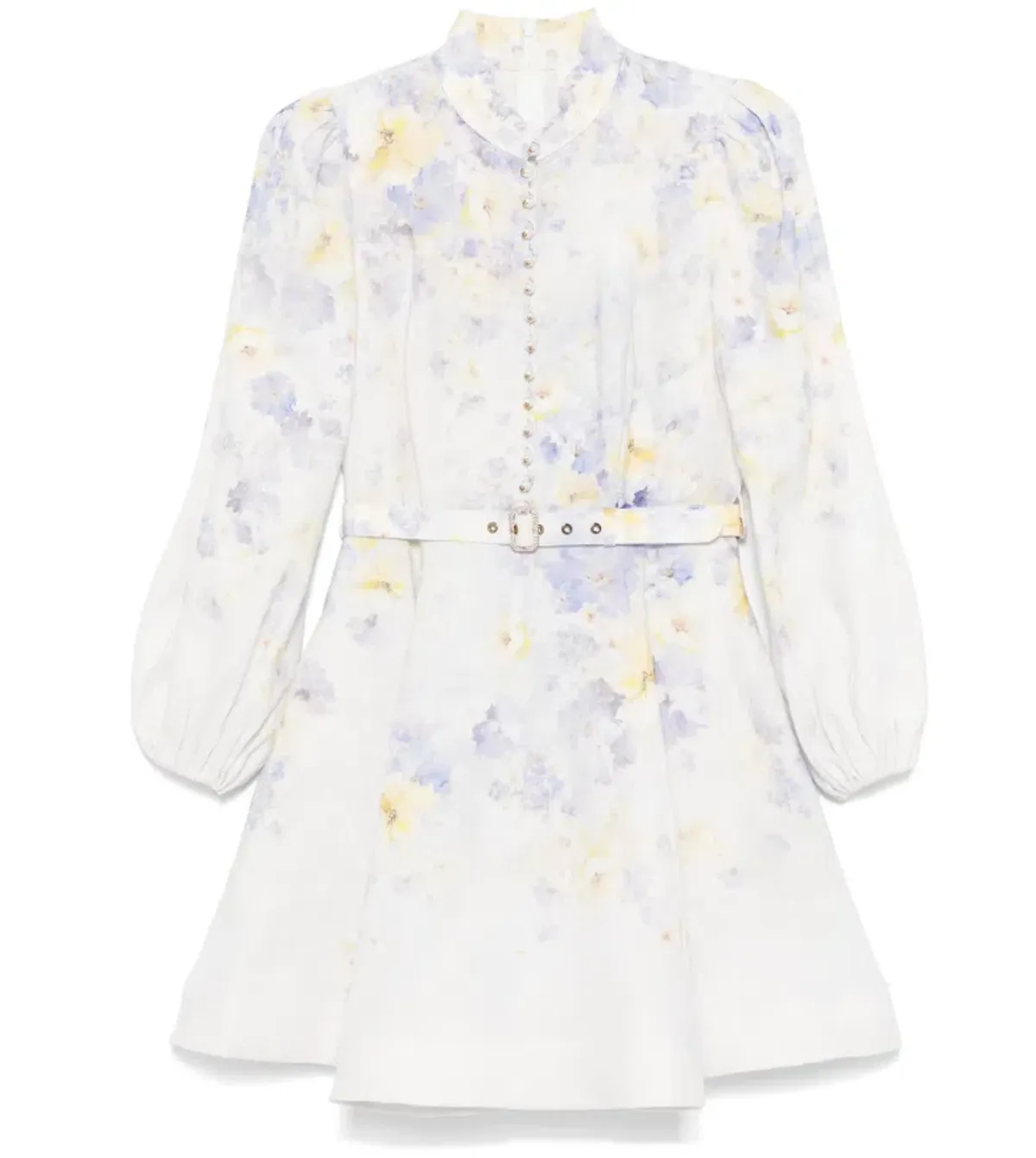 ZIMMERMANN CRUSH BUTTONED MINI DRESS SIZE 0 - Image 1