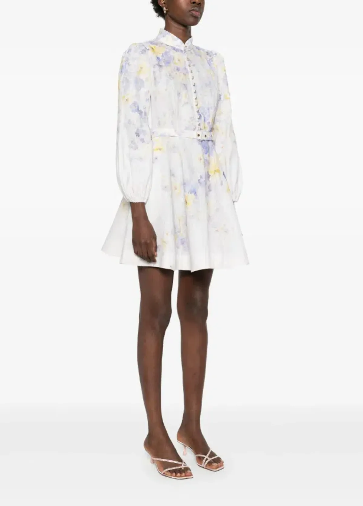 ZIMMERMANN CRUSH BUTTONED MINI DRESS SIZE 0 - Image 3