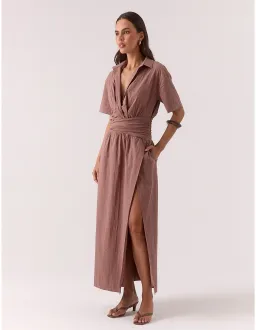 Sovere Atlas Dress Brown Size 12 for rent on The Volte - image 3