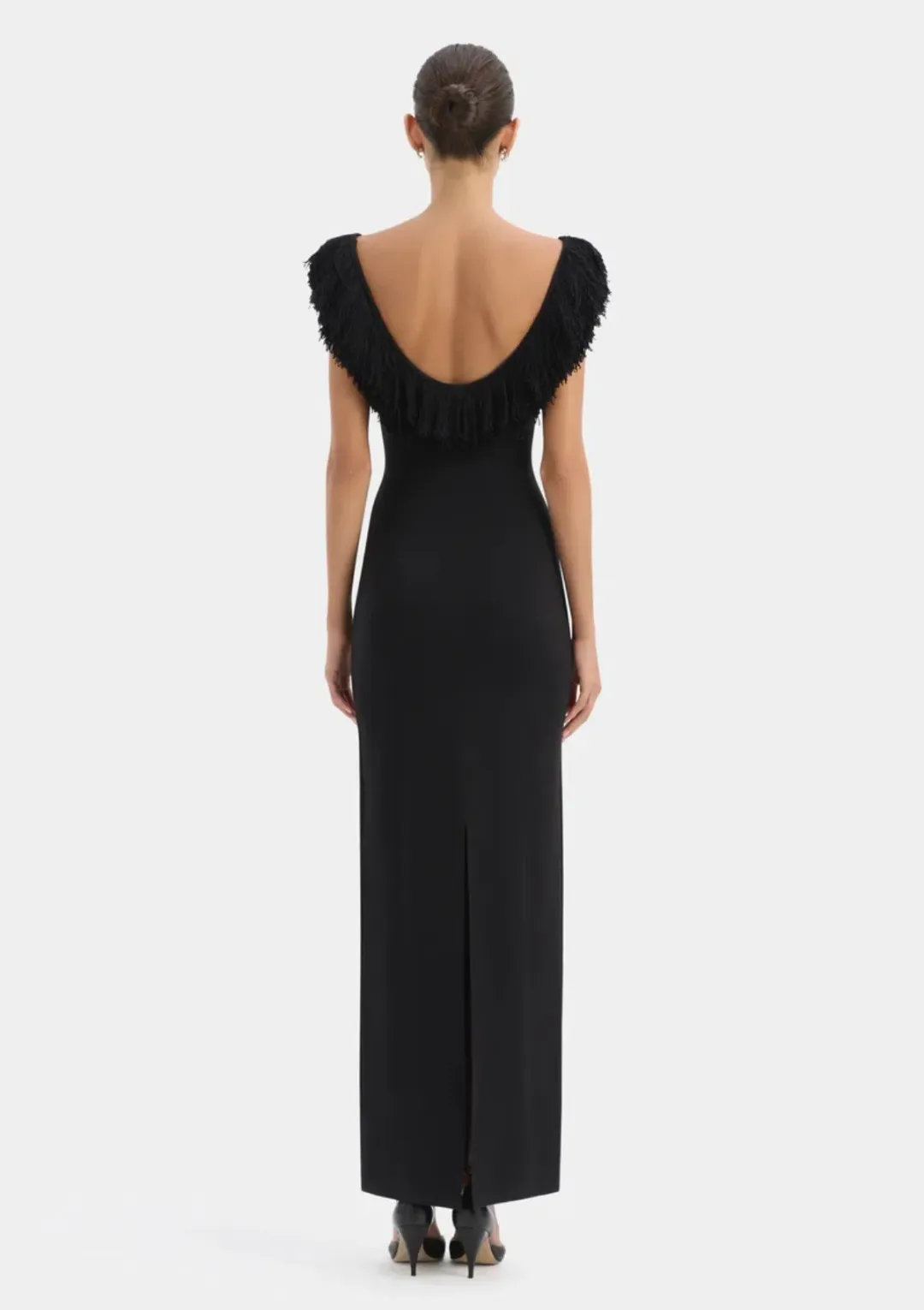 Sir the Label Marcelline Fringe Gown s0 for rent on The Volte - main image