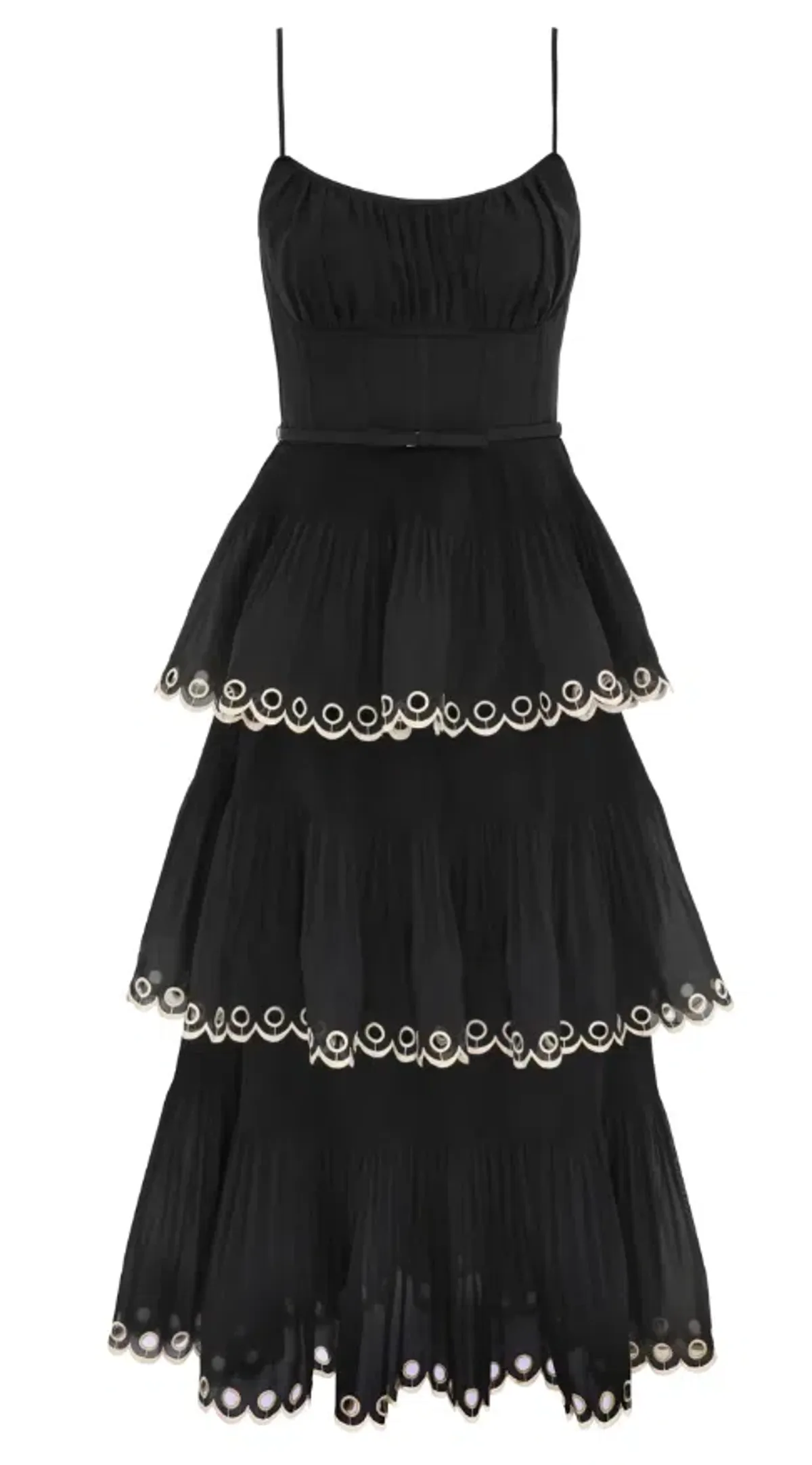 Zimmermann Embroidered Tiered Midi Dress - Image 2