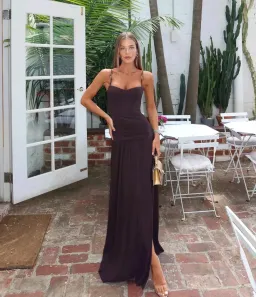 Manning Cartell Double Time Pleat Dress DARK CHOCOLATE Size 8 for rent on The Volte - image 1