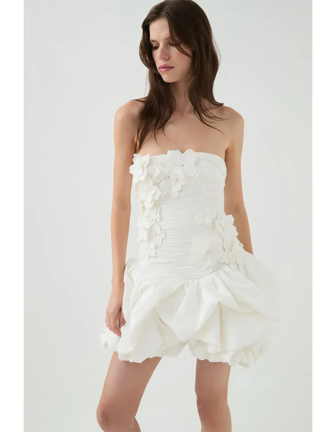 Aje Splendour Mini Dress Cream Size 16 for rent on The Volte - main image