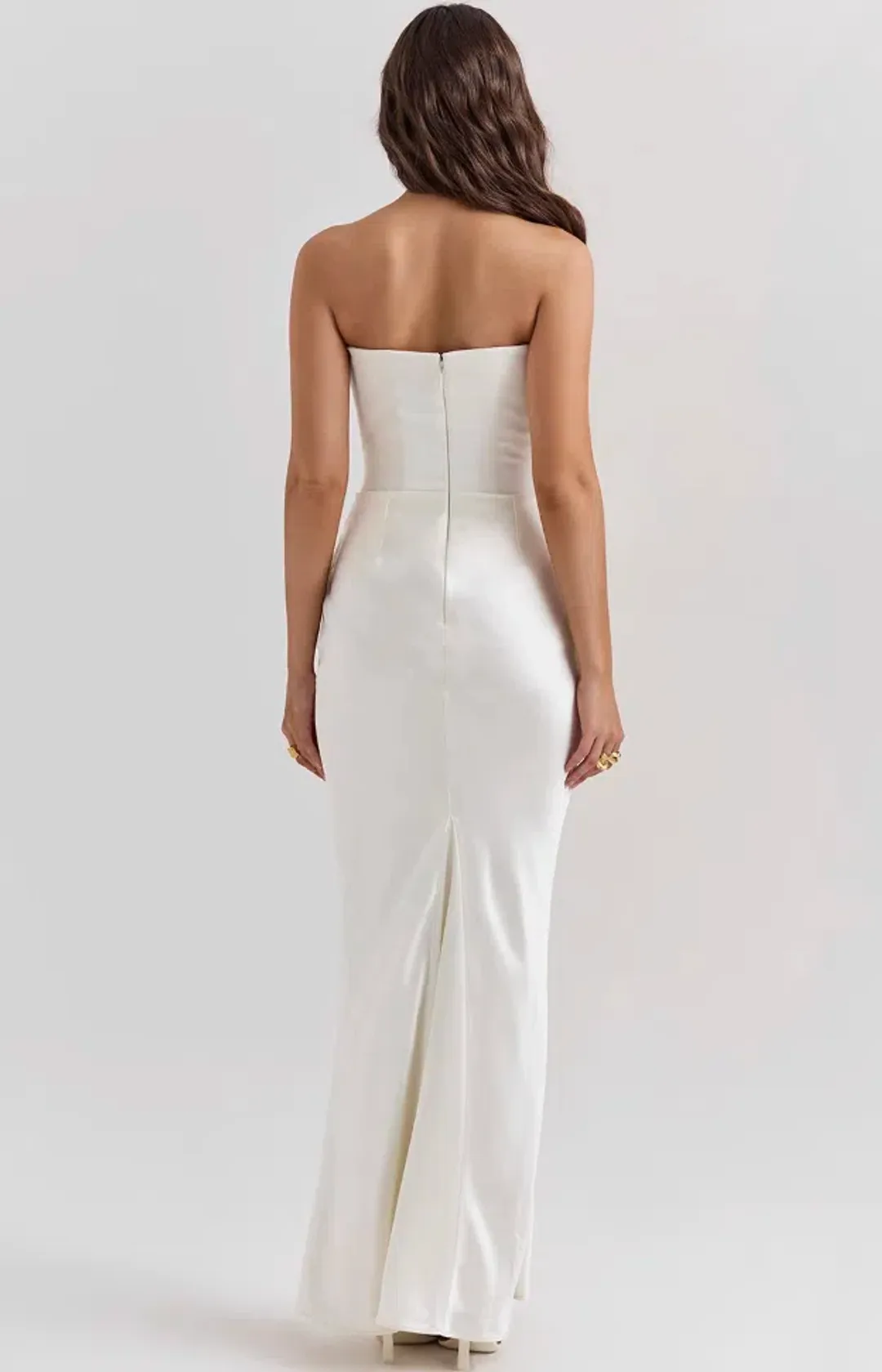 House of CB Persephone Ivory Strapless Corset Dress Size XS for rent on The Volte - main image