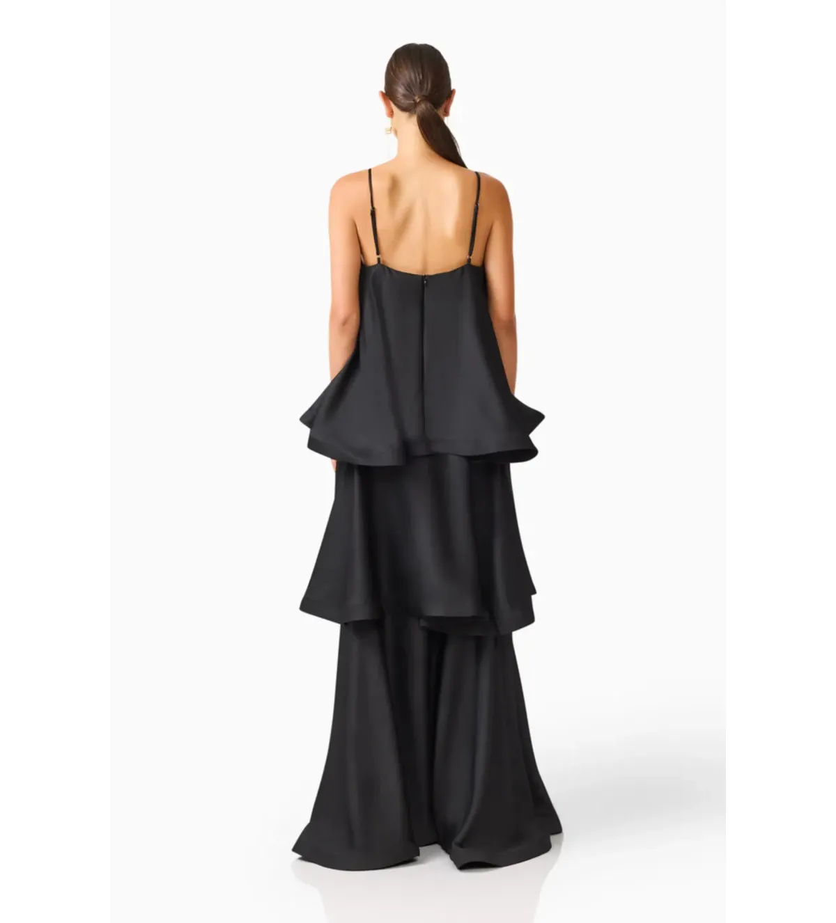 Elliatt Tilly Tiered Maxi Dress Black Size AU12 - Image 3