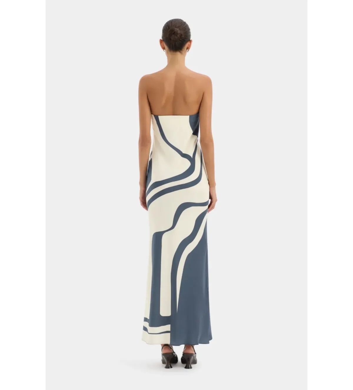Sir The Label Lilou Strapless Maxi Dress Charcoal Blue Size 3/AU 12 - Image 3