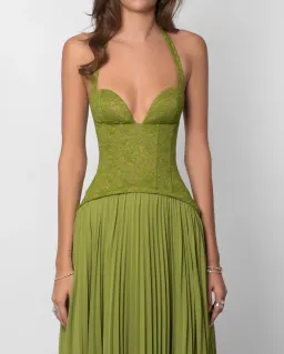 Fenity, Gaia Dress, green, size 8, maxi for rent on The Volte - image 3
