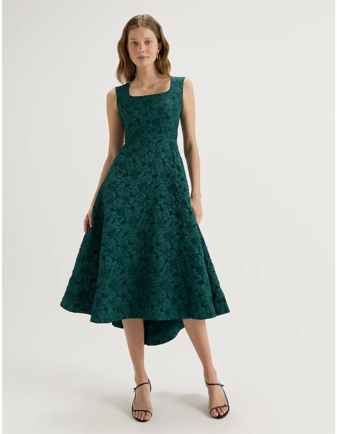 Review Azalea Midi Dress Green Size 12 for rent on The Volte - main image
