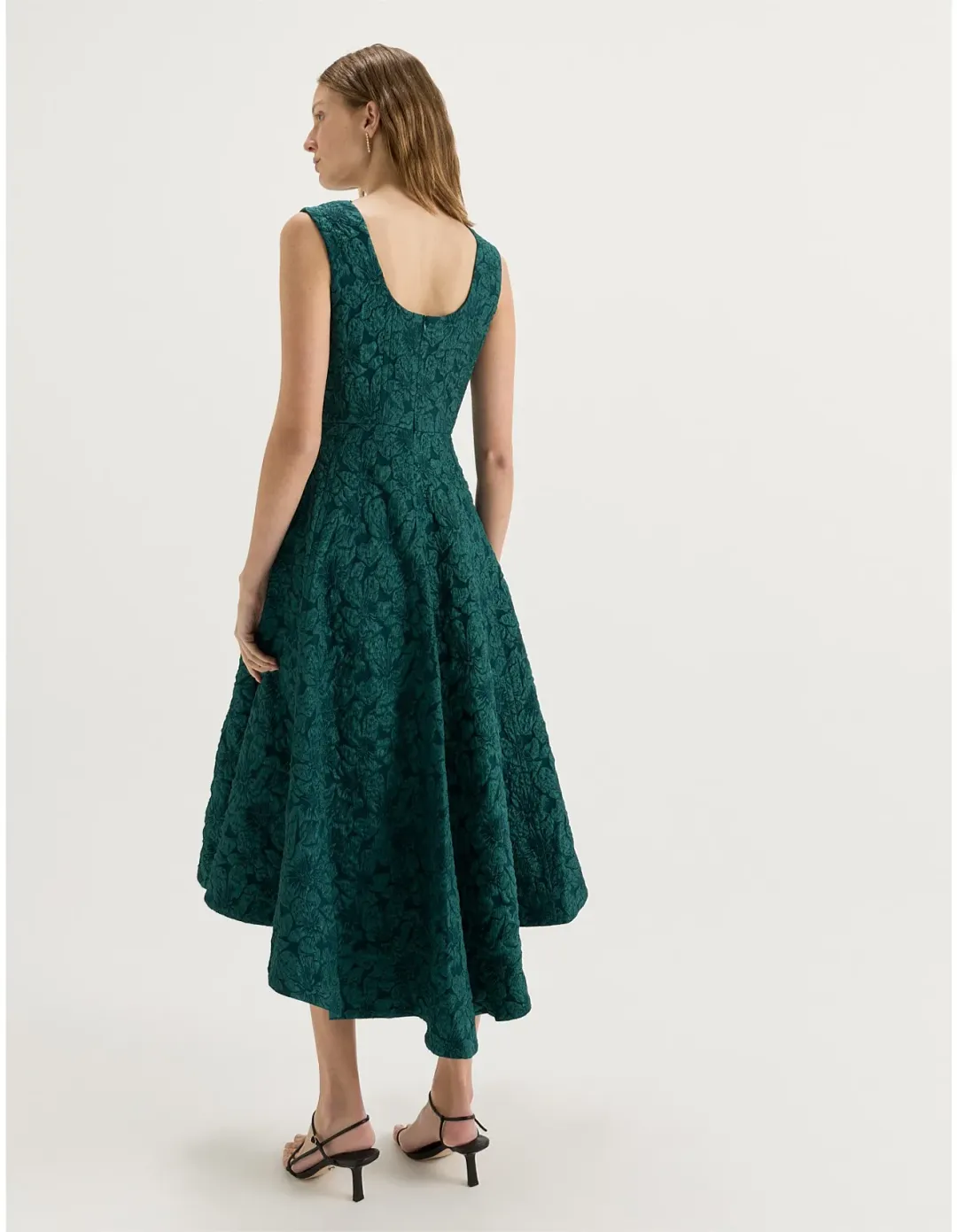 Review Azalea Midi Dress Green Size 12 for rent on The Volte - main image