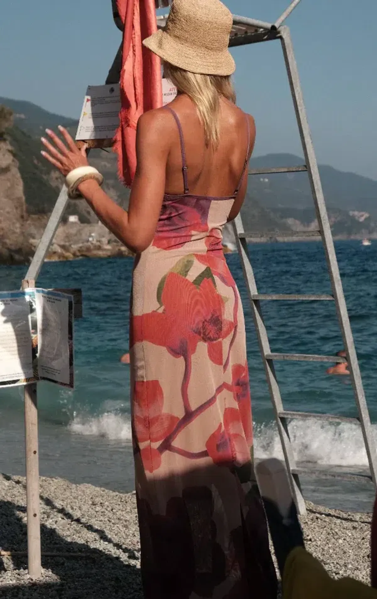 With Harper Lu - Slip Dress | Mesh Fuchsia Bloom - Image 3