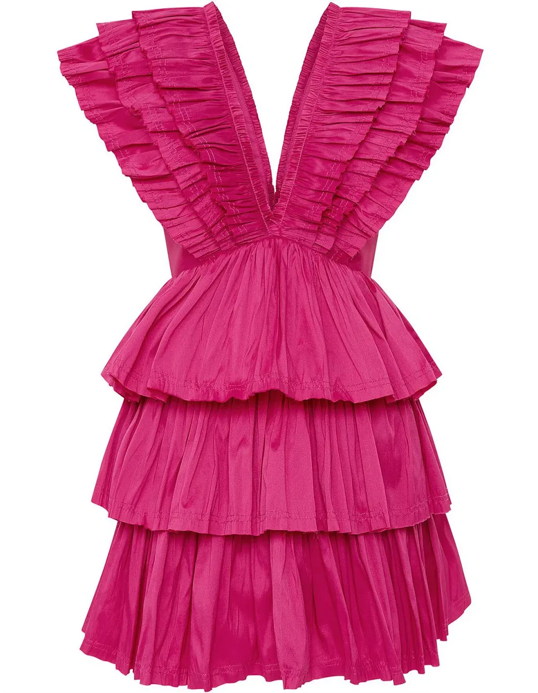 AJE Rhythmic Frilled Mini Dress Size 8 for rent on The Volte - main image