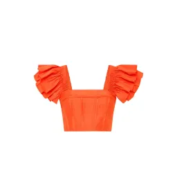 AJE Imagination Frill Sleeve Top Size 8 & Yves Midi Skirt Size 6 Set for rent on The Volte - image 4