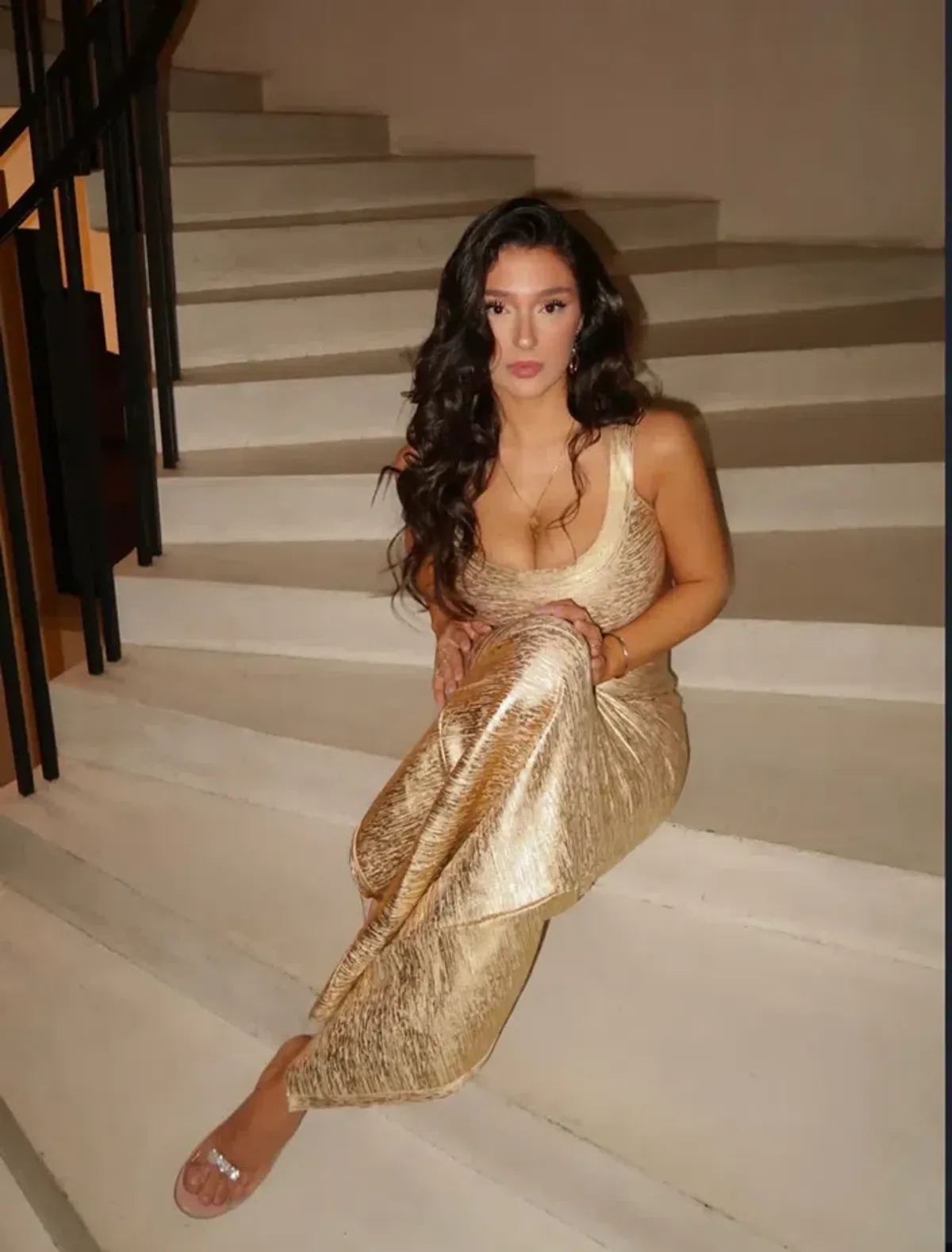 House of CB The OG Gold Bandage Maxi Dress Size XS - Image 1