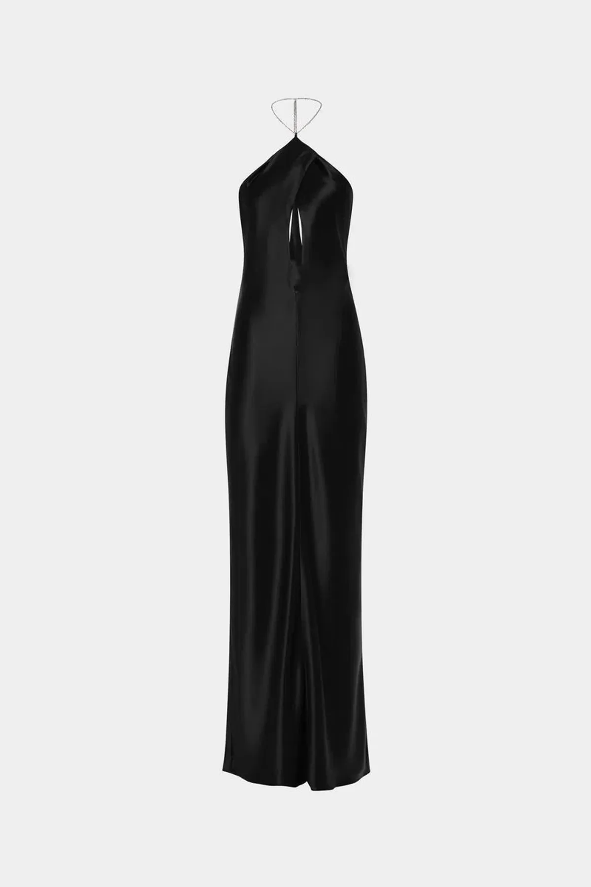 New MISHA "The Xanthe" Satin Chain Maxi Dress, Size 8 - Black Formal Gown - Image 5