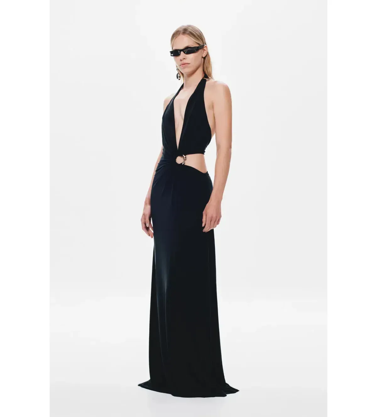 New MISHA “Devon” Cupro Maxi Dress in Black: Size 8 AU Formal Gown - Image 2