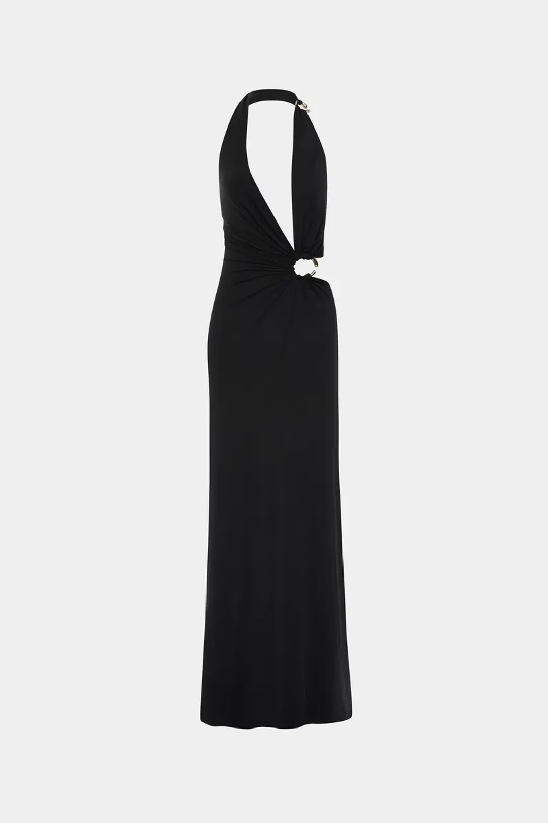 New MISHA “Devon” Cupro Maxi Dress in Black - Size 10 Formal Gown for rent on The Volte - main image