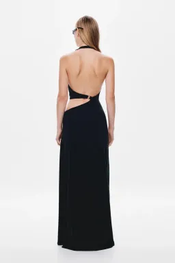 New MISHA “Devon” Cupro Maxi Dress in Black - Size 10 Formal Gown for rent on The Volte - image 5