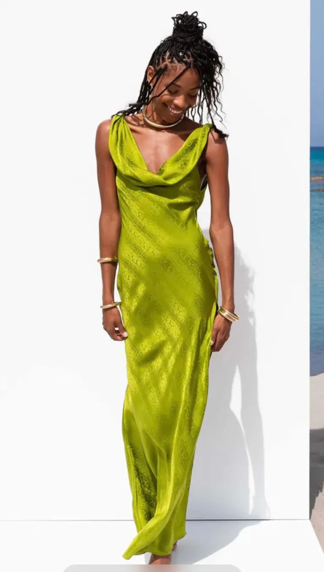 Rat & Boa Navarra Lime Dress for rent on The Volte - main image