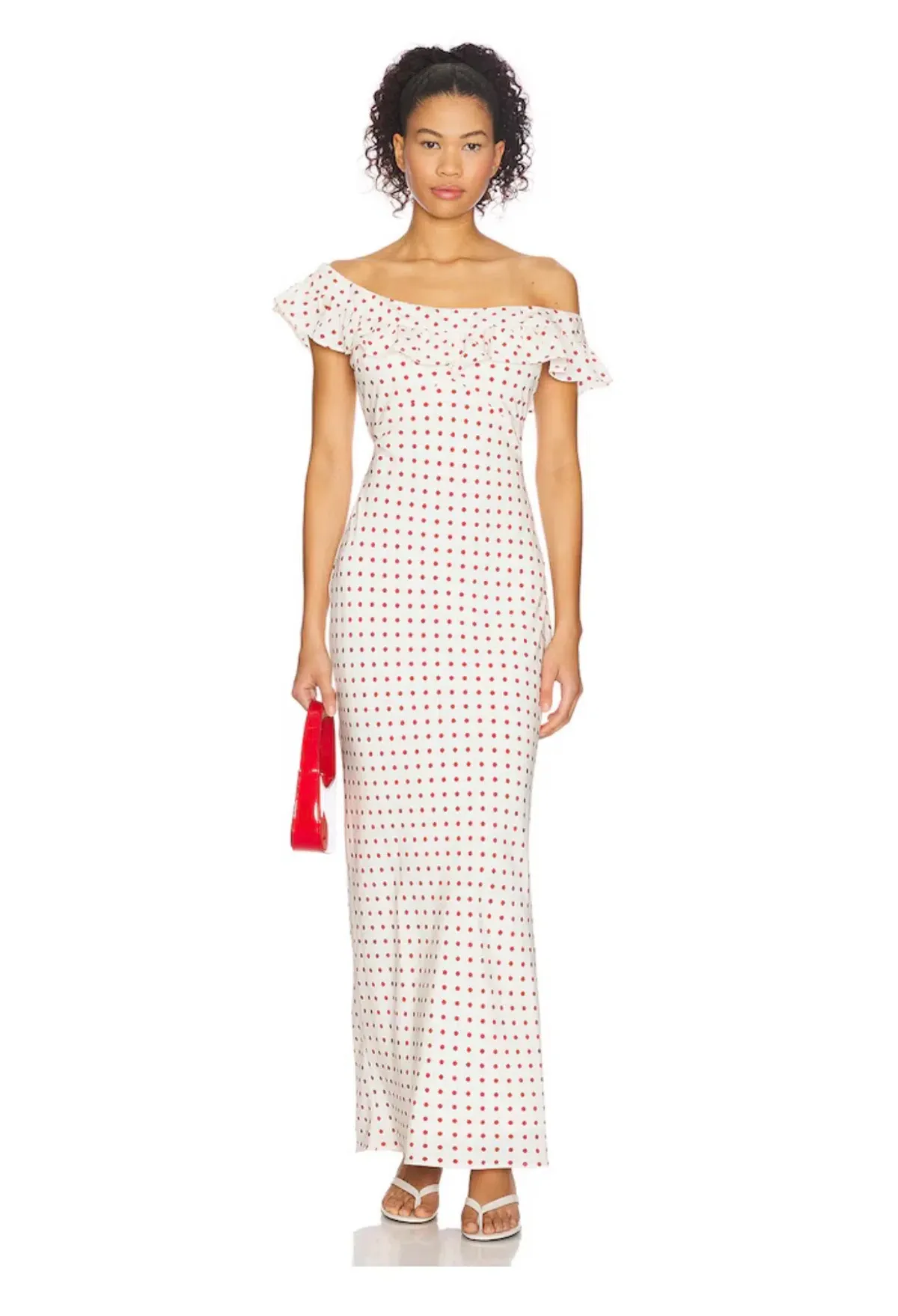 Monroe Maxi Dress in Red Dot MORE TO COME for rent on The Volte - main image