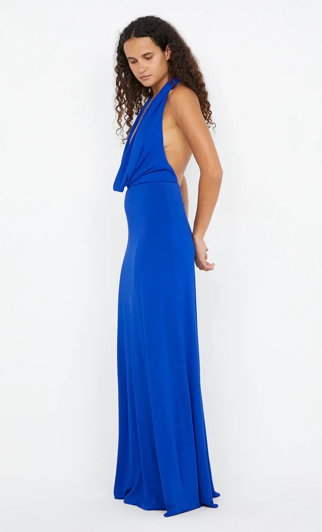 NESSIE COWL NECK MAXI DRESS - ULTRAMARINE BLUE - 10 for rent on The Volte - main image