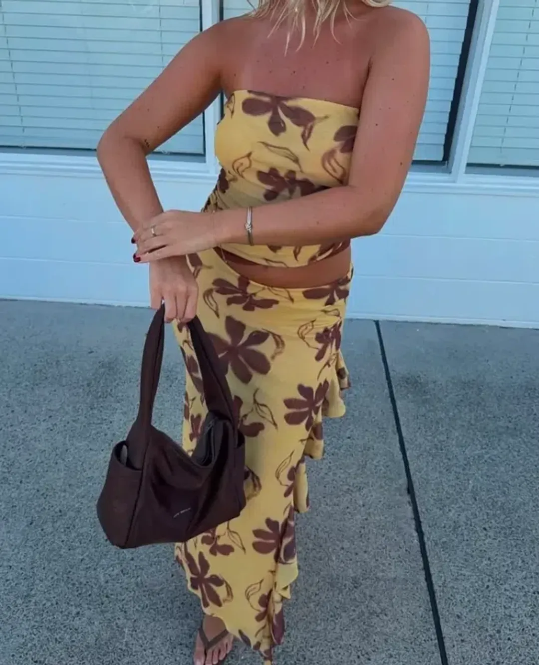Benni Bindi Maxi Dress in Butter Floral size 6 for rent on The Volte - main image