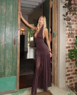 CHRISTOPHER ESBER ORION GOWN in Malbec Brown AU 6 for rent on The Volte - image 4