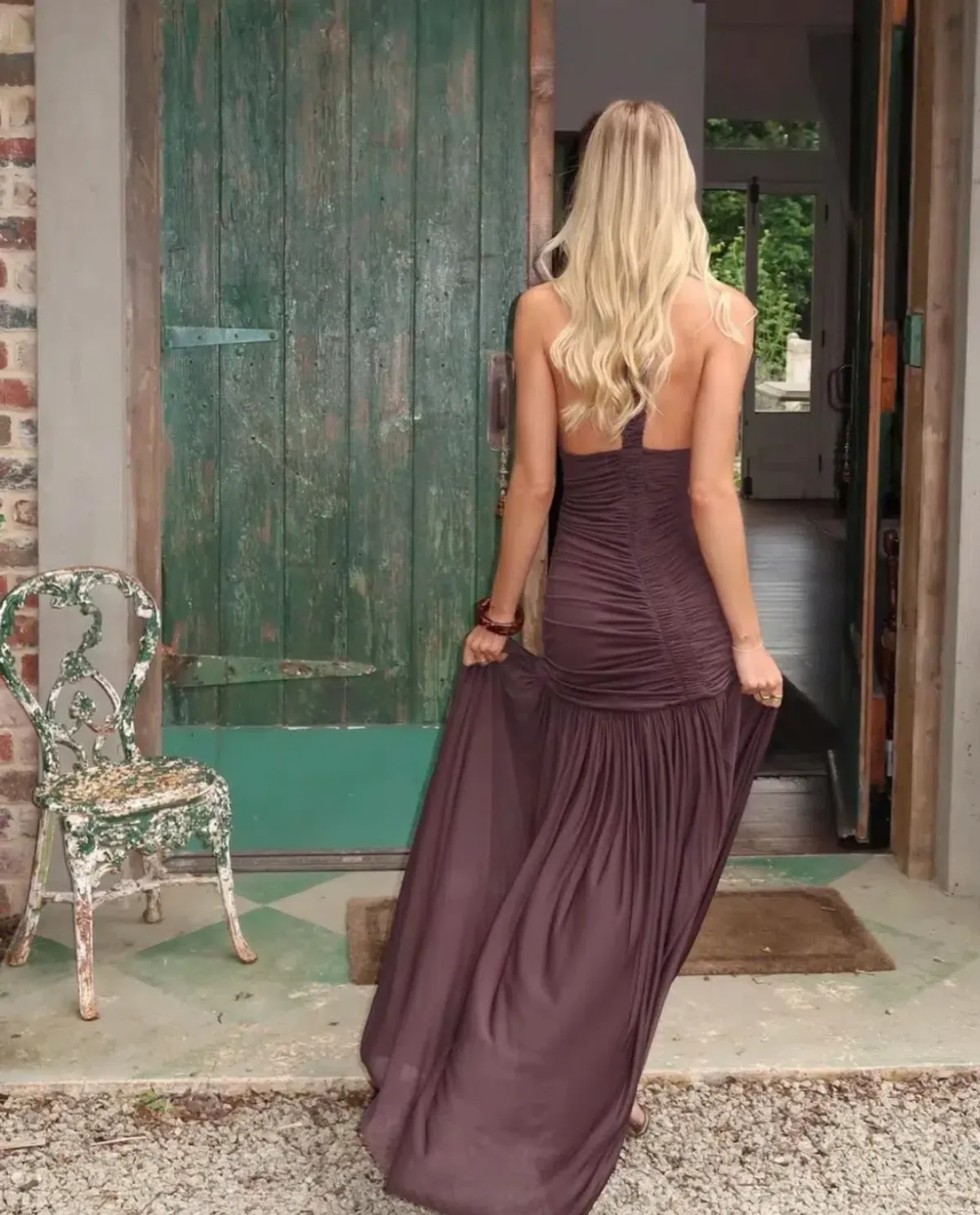 CHRISTOPHER ESBER ORION GOWN in Malbec Brown AU 6 - Image 2