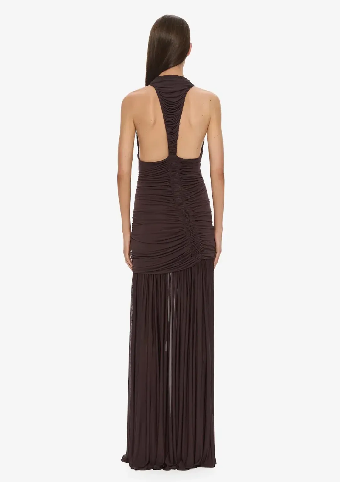CHRISTOPHER ESBER ORION GOWN in Malbec Brown AU 6 for rent on The Volte - main image