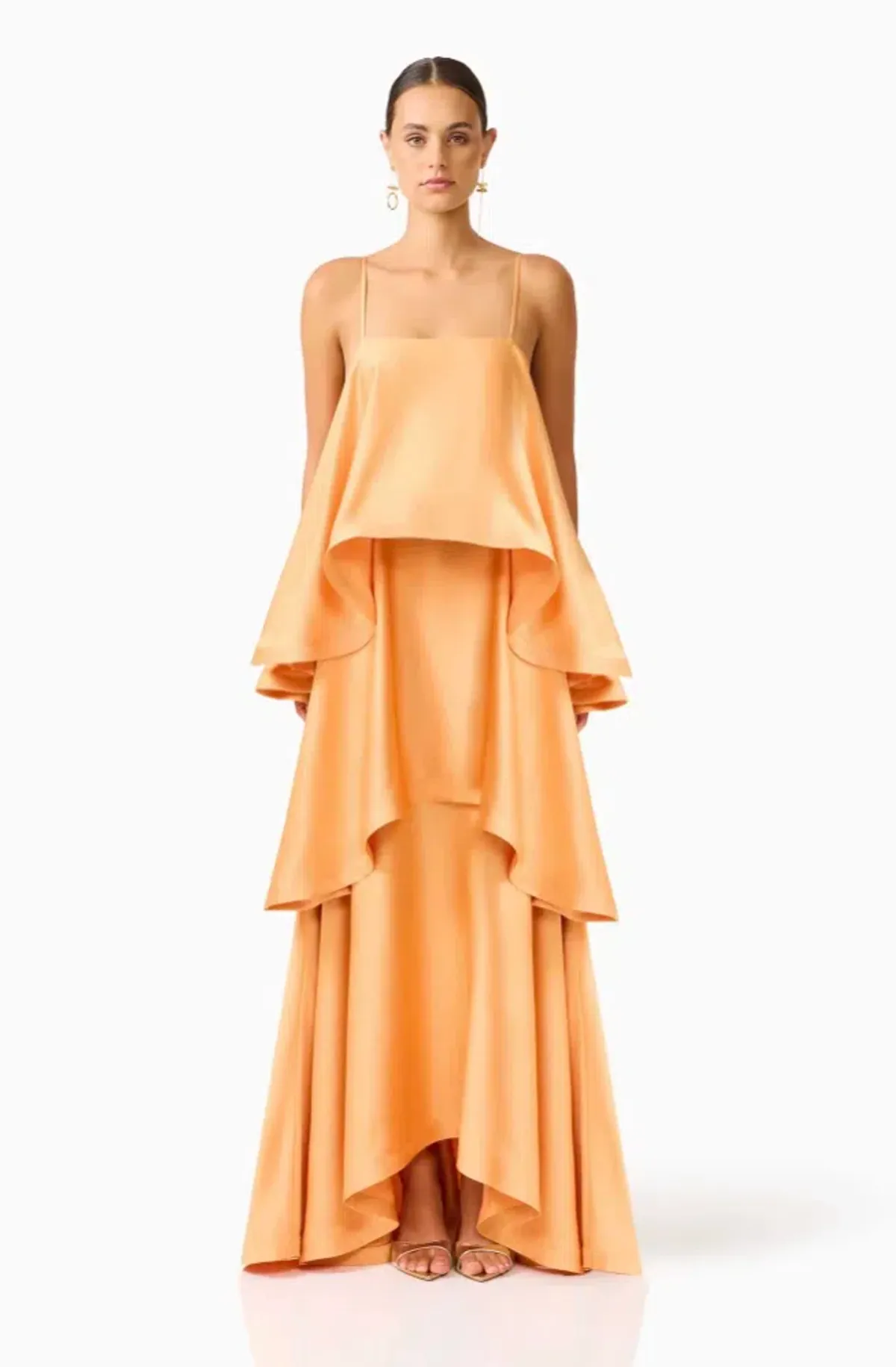 TILLY TIERED MAXI DRESS | ORANGE - SIZE 6 - Image 1